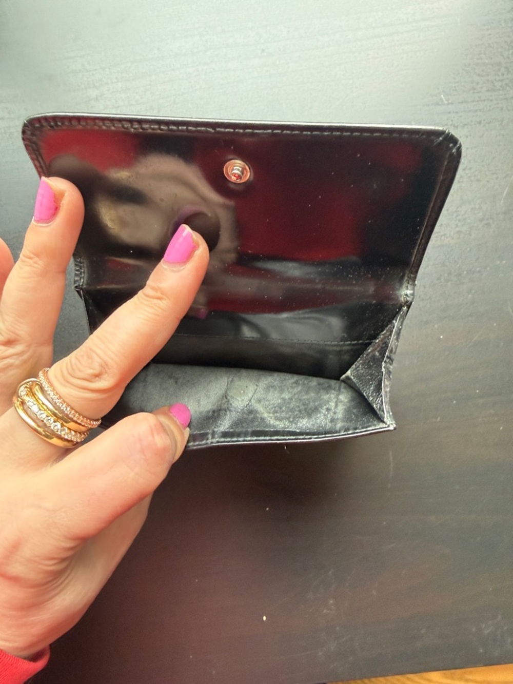 Gucci Black Patent Leather Bifold Wallet with Horsebit Detail - Picture 6 of 14